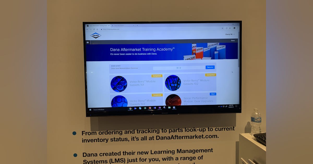 Dana offers aftermarket training, updates platform FleetOwner