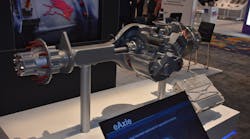 Meritor displayed its new e-axle at Heavy Duty Aftermarket Week.