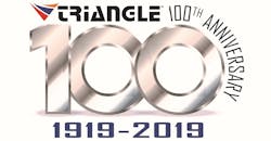 Triangle Suspension 100 years logo Triangle Suspension 100 years logo