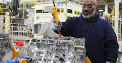 FCA Trenton Engine Complex employee Michael Williams helps assemble the 10-millionth Pentastar V6 engine on Feb. 13. FCA Trenton Engine Complex employee Michael Williams helps assemble the 10-millionth Pentastar V6 engine on Feb. 13.