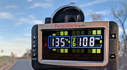 PSI&apos;s new tire monitor display.