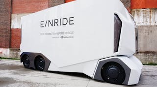The Einride T-pod to begin testing at Michelin&apos;s facility in France by 2020.