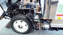 Isuzu's all-electric NPR-HD truck at the 2018 Work Truck Show Isuzu's all-electric NPR-HD truck at the 2018 Work Truck Show