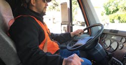 Young truck driver