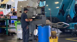 Truck dealership service garage