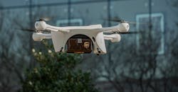 UPS Medical Drone flies to its destination at WakeMed in Raleigh, NC.
