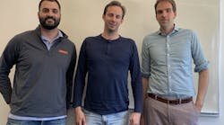 New Pronto CEO Robbie Miller (left) with then-CEO Anthony Levandowski and co-founder and COO Ognen Stojanovski during Fleet Owner&apos;s visit to the company&apos;s office in June.