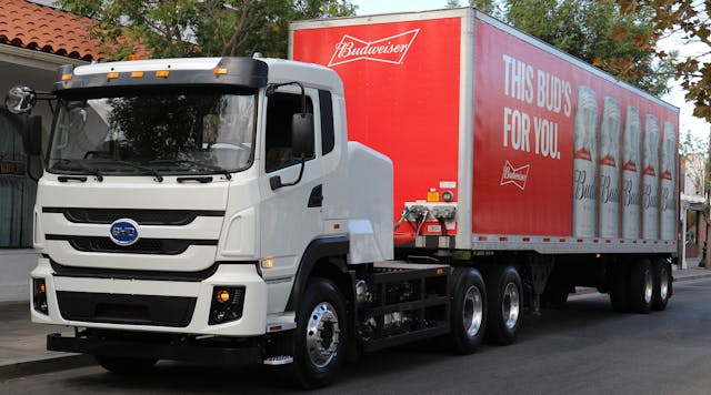 Anheuser-Busch will use BYD&rsquo;s second generation 8TT trucks at four California distribution centers.