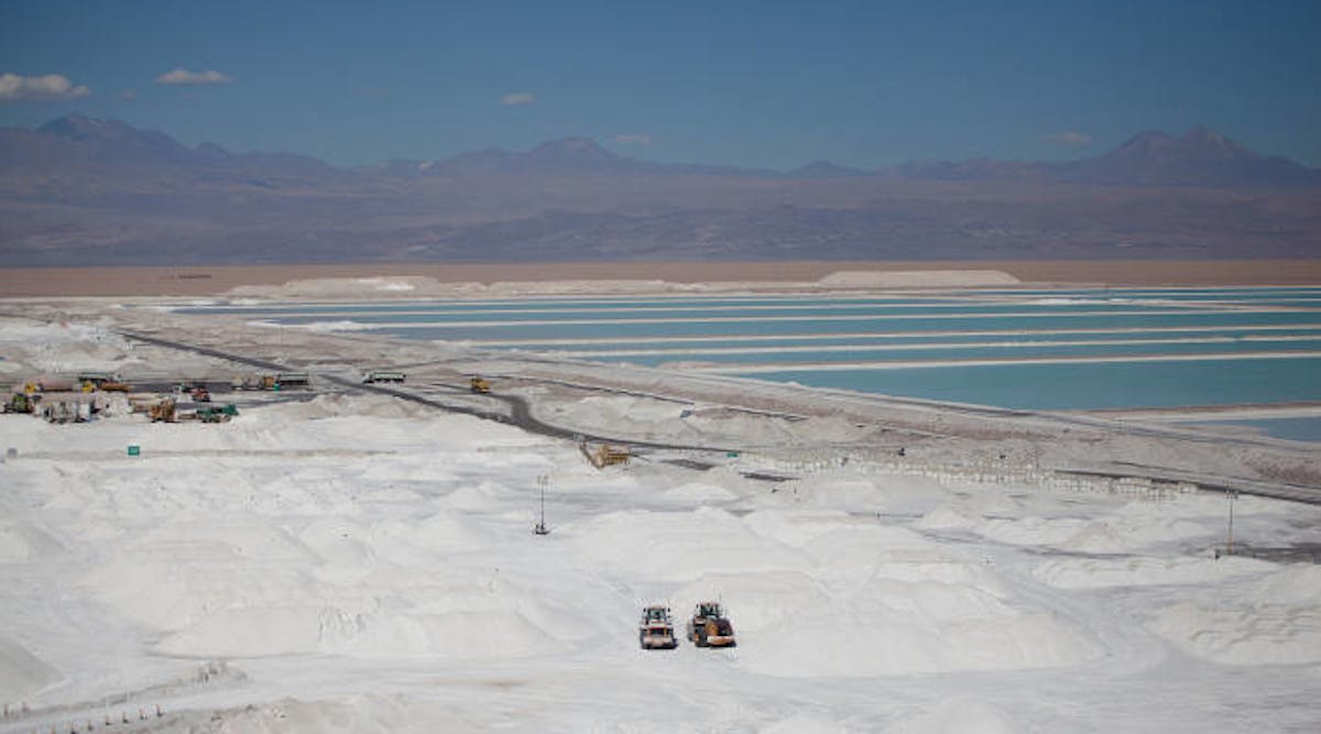 A lithium plant in Chile.