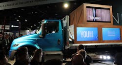 The International eMV Series medium-duty electric truck is expected to be available in 2021.