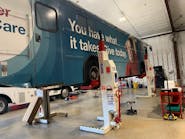 Under construction - CBC&apos;s new maintenance shop will include mounted dashboards containing real-time vehicle availability