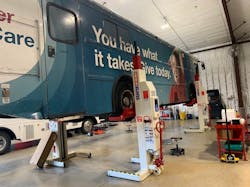 4. Under construction - CBC's new maintenance shop will include mounted dashboards containing real-time vehicle availability - Photo courtesy of Carter BloodCare.jpg 4. Under construction - CBC's new maintenance shop will include mounted dashboards containing real-time vehicle availability - Photo courtesy of Carter BloodCare.jpg