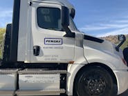 One of the first all-electric Freightliner eCascadias was presented to Penske earlier this year. It has been put into real-world operations in Southern California.