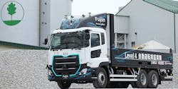 A modified UD Trucks Quon demonstrates level 4 automation at a Japanese agricultural facility. A modified UD Trucks Quon demonstrates level 4 automation at a Japanese agricultural facility.
