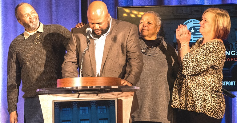 Refrigeratedtransporter 4742 Joseph H Campbell Accepts Award