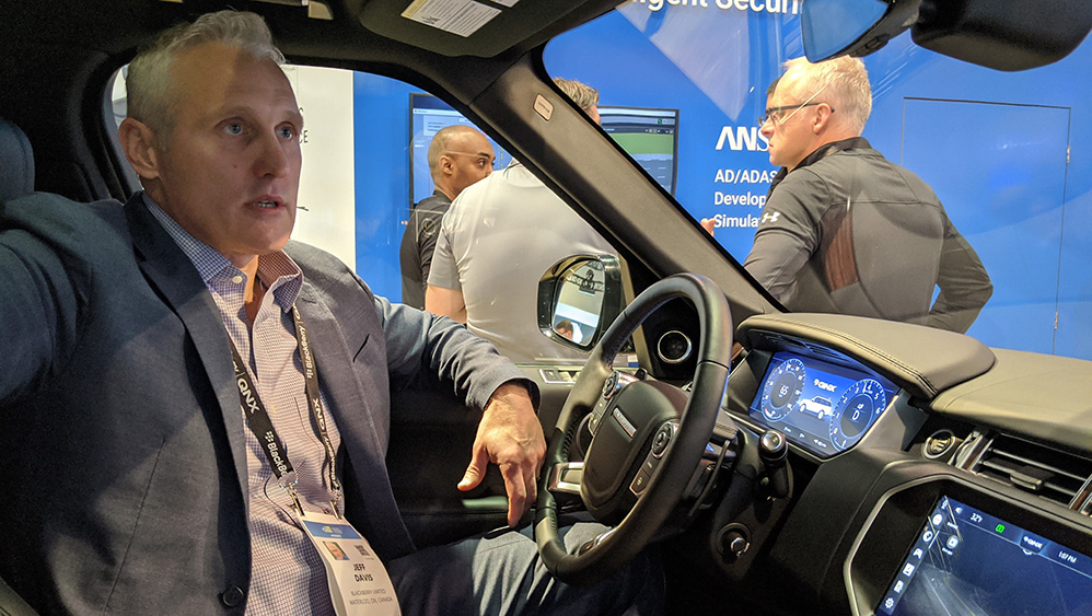 Jeff Davis, head of smart transportation, innovation and development at BlackBerry, at CES 2020.