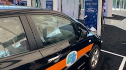 An electric Ford vehicle. An electric Ford vehicle.