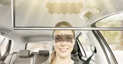 The Bosch Virtual Visor uses LCD and AI technology to keep a driver's eyes in the shade. The Bosch Virtual Visor uses LCD and AI technology to keep a driver's eyes in the shade.
