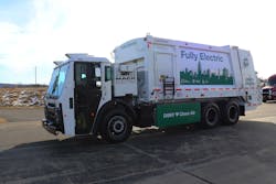 The Mack LR Electric refuse truck The Mack LR Electric refuse truck