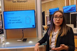 Hannah Archuleta, an Omnitracs product manager, details the trucking technology company’s new AI-powered Tax Manager program. Hannah Archuleta, an Omnitracs product manager, details the trucking technology company’s new AI-powered Tax Manager program.
