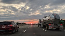Trucking Sunset Ohio Turnpike J F Photo