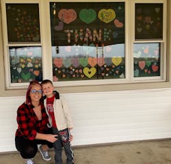 Quality Transport Company's dispatcher and her son created a window display thanking truck drivers for keeping America moving during this crisis. Quality Transport Company's dispatcher and her son created a window display thanking truck drivers for keeping America moving during this crisis.