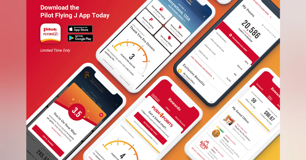 pilot company unveils new app name and rewards program made for drivers with more points, savings and convenience pilot company unveils new