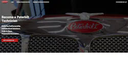 Peterbilt tech Home Page Screenshot