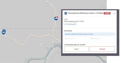 The Safe Haven app allows drivers to flag closed rest stops. Trimble MAPS employees verify status before being marked on the tool. The Safe Haven app allows drivers to flag closed rest stops. Trimble MAPS employees verify status before being marked on the tool.