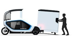 The ONO PAT 2 features an interchangeable cargo container designed to be used for last-mile urban delivery. The ONO PAT 2 features an interchangeable cargo container designed to be used for last-mile urban delivery.