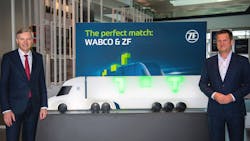 (Left) Wolf-Henning Scheider, CEO of ZF Friedrichshafen AG, and (Right) Fredrik Staedtler, who will lead the Commercial Vehicle Control Systems Division. (Left) Wolf-Henning Scheider, CEO of ZF Friedrichshafen AG, and (Right) Fredrik Staedtler, who will lead the Commercial Vehicle Control Systems Division.