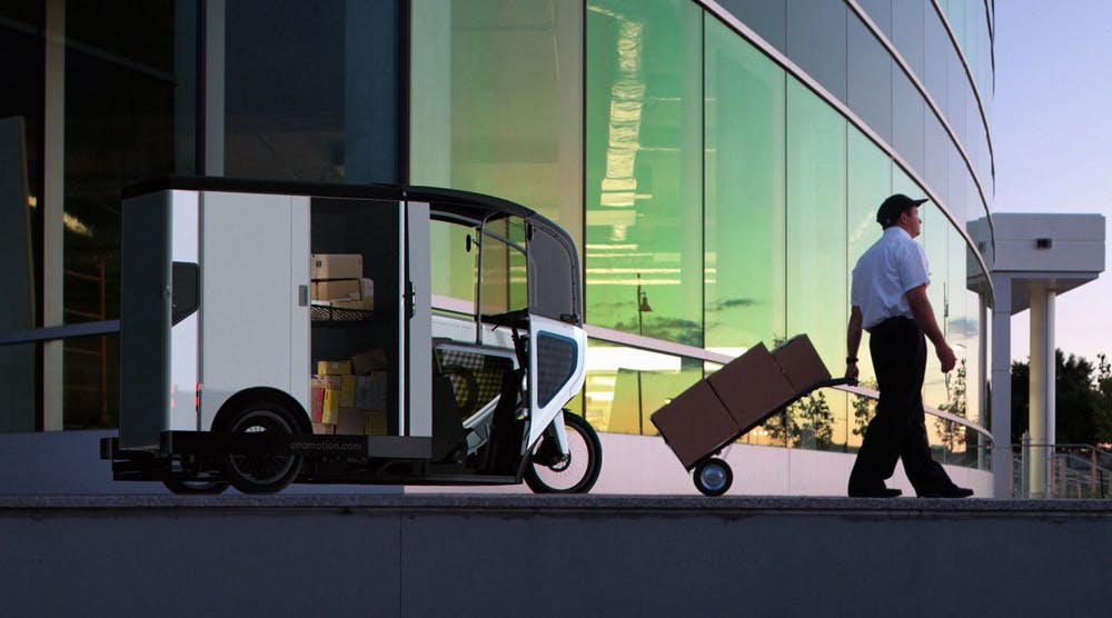 The ONO PAT 2 features an interchangeable cargo container designed to be used for last-mile urban delivery.