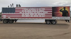 Karl&apos;s Transport Facebook American Flag Trailer