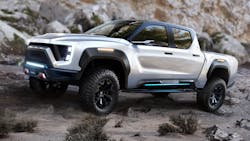 The Nikola Badger pickup truck will be available in both BEV and FCET options. The Nikola Badger pickup truck will be available in both BEV and FCET options.