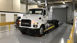 Pictured is the Mack MD7, a Class 7 model with a gross vehicle weight rating of 33,000 pounds.