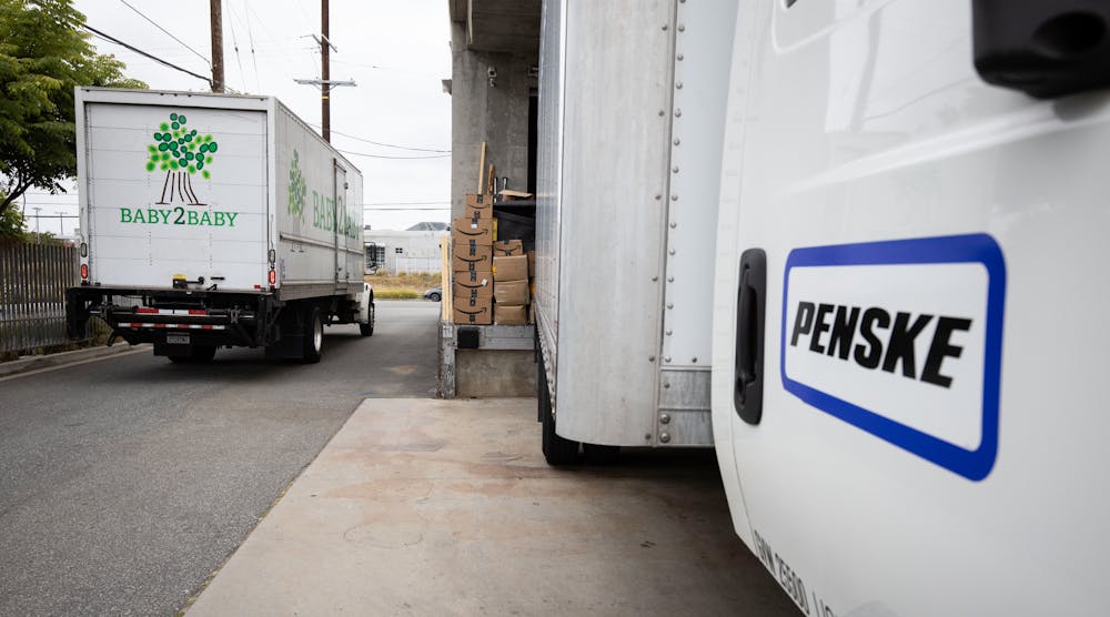 Pl Baby2 Baby Delivery Assistance Stock Image Of Penske And B2 B Truck