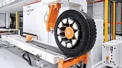 A tire at the ContiLifeCycle plant in Hannover gets retreaded. A tire at the ContiLifeCycle plant in Hannover gets retreaded.