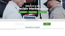 Decisiv Marketplace Home Page Screenshot
