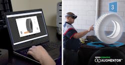 Technicians can use AR to inspect equipment before ordering it. Technicians can use AR to inspect equipment before ordering it.