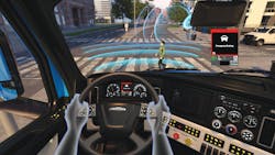 Daimler Trucks’ Detroit Assurance 5.0 suite of safety systems made the Freightliner Cascadia the first truck to offer Level 2 automation. The Active Brake Assist provides full braking to prevent hitting moving and stopped pedestrians. Photo: Daimler Trucks North America Daimler Trucks’ Detroit Assurance 5.0 suite of safety systems made the Freightliner Cascadia the first truck to offer Level 2 automation. The Active Brake Assist provides full braking to prevent hitting moving and stopped pedestrians. Photo: Daimler Trucks North America