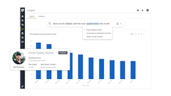 TN360 Insights uses natural language search functions providing users the ability to ask the system questions about driver safety. TN360 Insights uses natural language search functions providing users the ability to ask the system questions about driver safety.