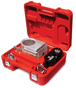 Abloy’s Enforcer Security Kit holds a kingpin lock, air cuff locks to secure air valve levers and prevent brake release, and advanced padlocks. Abloy’s Enforcer Security Kit holds a kingpin lock, air cuff locks to secure air valve levers and prevent brake release, and advanced padlocks.