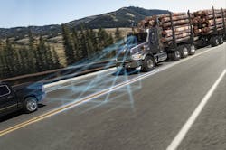 Equipped with the Detroit Assurance Active Brake Assist 5 camera and radar devices, the Western Star 49X can sense when objects or vehicles are too close and initiate alerts, or partial or full braking. Equipped with the Detroit Assurance Active Brake Assist 5 camera and radar devices, the Western Star 49X can sense when objects or vehicles are too close and initiate alerts, or partial or full braking.