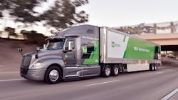 Navistar is working with TuSimple to produce a completely integrated self-driving Class 8 truck by 2024. Testing with the International LT Series has already begun.