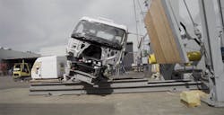 Pendulum testing at DTNA's structure lab. Pendulum testing at DTNA's structure lab.