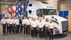 For the 19th year, Volvo Trucks North America will be the exclusive sponsor of the America’s Road Team for 2021. Shown is Volvo Trucks North America President Peter Voorhoeve with the 2020 America’s Road Team Captains at the 2019 ATA Management Conference & Exhibition. For the 19th year, Volvo Trucks North America will be the exclusive sponsor of the America’s Road Team for 2021. Shown is Volvo Trucks North America President Peter Voorhoeve with the 2020 America’s Road Team Captains at the 2019 ATA Management Conference & Exhibition.