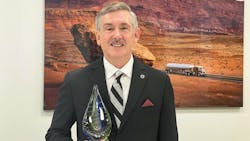 Keith Brandis, Vice President of Partnerships and Strategic Solutions at Volvo Group, accepts the 2020 Innovation Award as part of the Volvo LIGHTS project team, which was honored at BREATHE Southern California’s Breath of Life awards ceremony on Sept. 24. Keith Brandis, Vice President of Partnerships and Strategic Solutions at Volvo Group, accepts the 2020 Innovation Award as part of the Volvo LIGHTS project team, which was honored at BREATHE Southern California’s Breath of Life awards ceremony on Sept. 24.