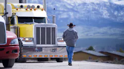 Trcker Walking Cowboy Hat Vitpho Dreamstime