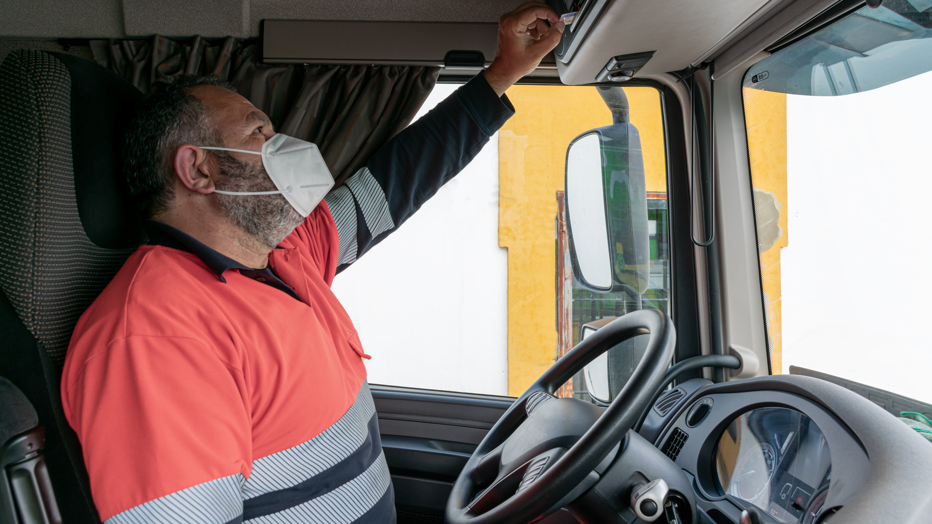 Truck Driver With Mask Miguel Perfectti Dreamstime 5f8ef6655874c