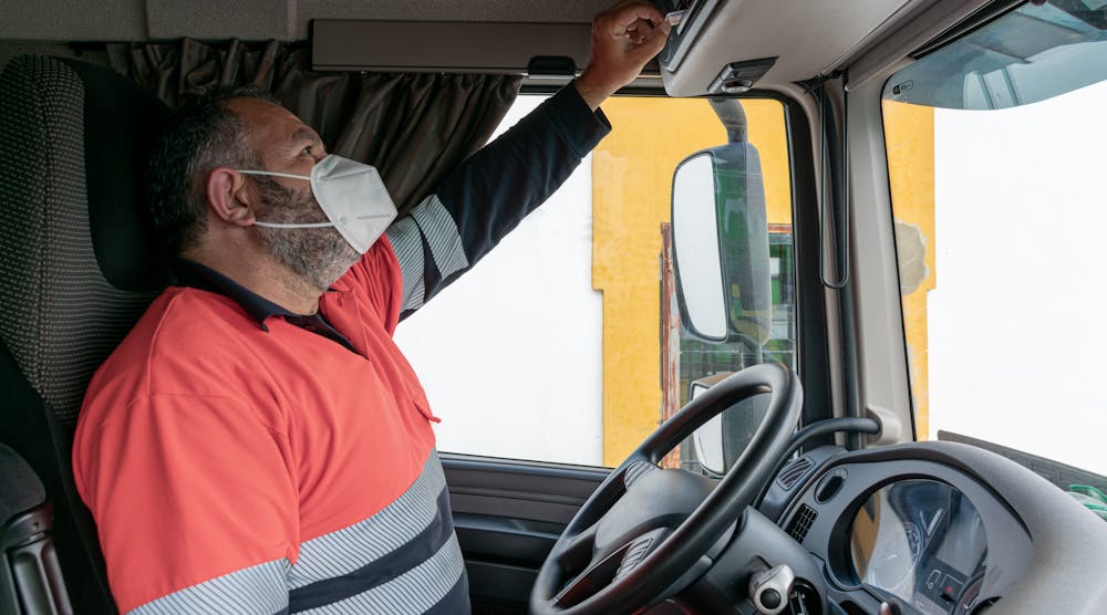 Truck Driver With Mask Miguel Perfectti Dreamstime